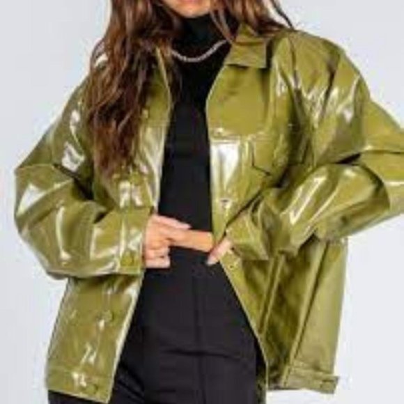 #36❤️ BRAND NEW PRINCESS POLLY STARBOY JACKET IN OLIVE - Picture 2 of 3